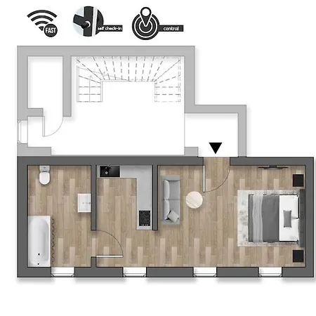 Gorilla Im Zentrum Mit Schnellem Wifi & Stadtblick 3rd Floor Apartment
